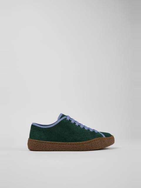 CAMPER Peu Terreno Green Nubuck and Leather Shoes for Women.