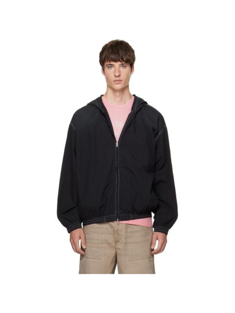 Acne Studios Black Hooded Logo Jacket
