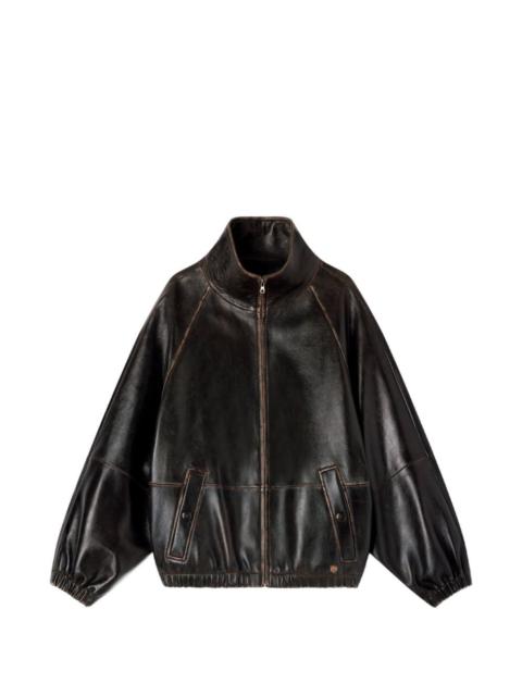 Sandro leather bomber jacket