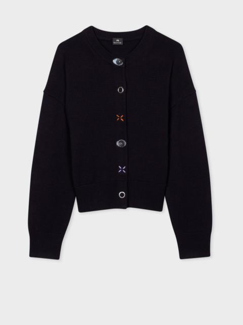 Paul Smith Navy Mixed Buttons Cardigan