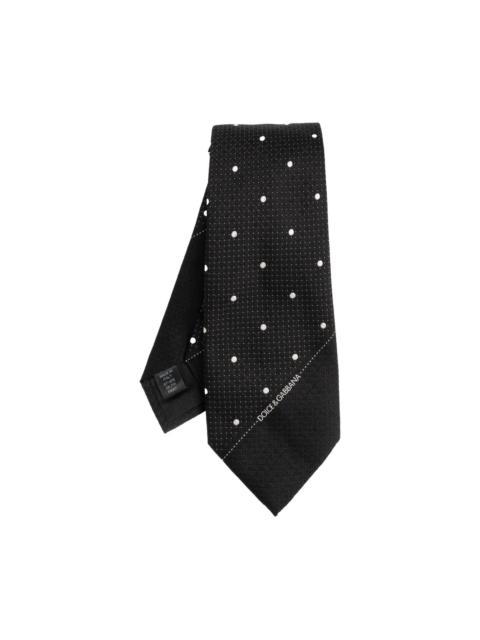 Dolce & Gabbana POLKA-DOT SILK TIE