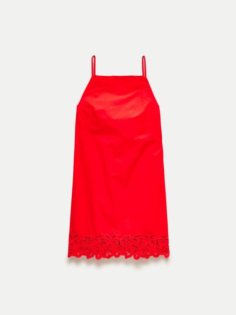 J.CREW High-squareneck mini dress in cotton poplin