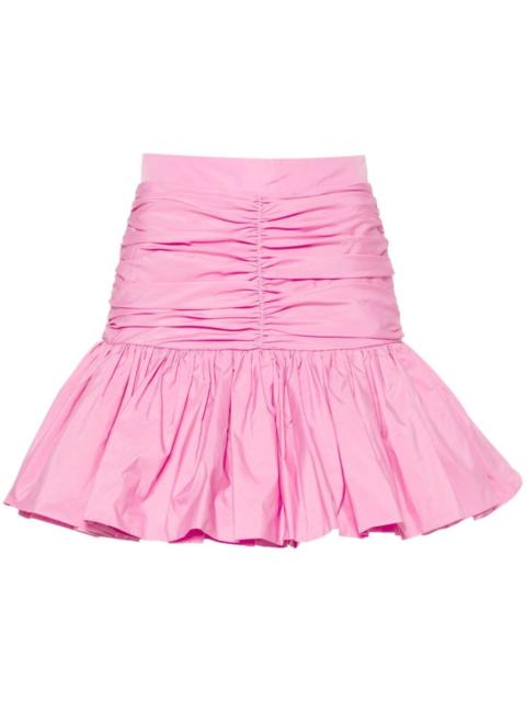 ruffled faille mini skirt