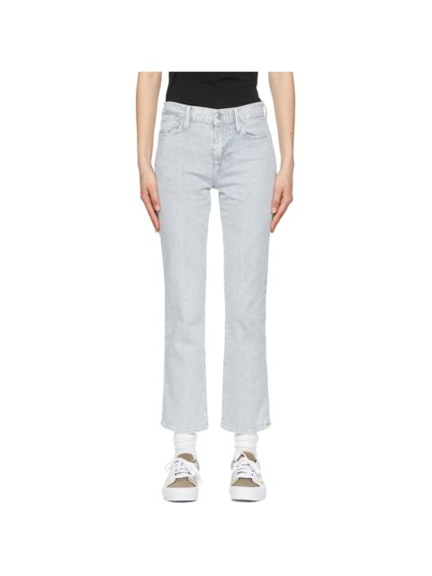 Blue 'Le High' Straight Jeans