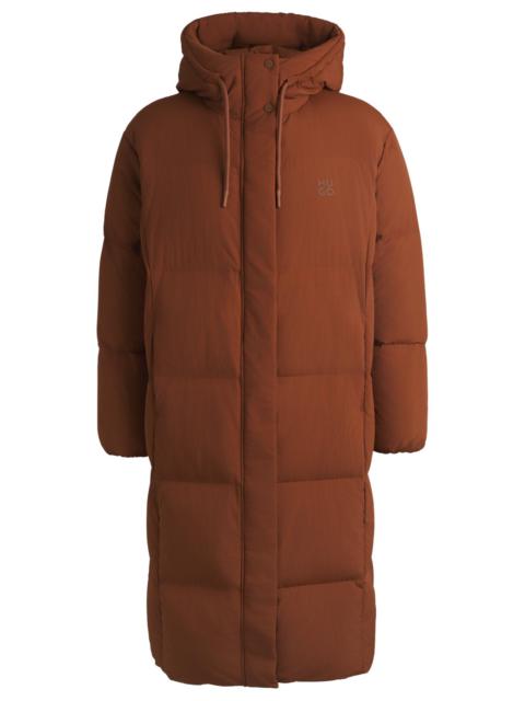 HUGO WATER-REPELLENT DOWN JACKET WITH STACKED-LOGO TRIM