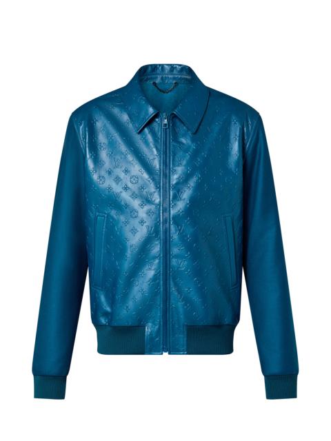 Louis Vuitton Monogram Embossed Leather And Wool Blouson