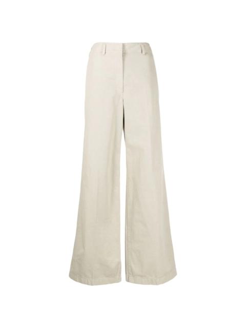 wide-leg tailored trousers