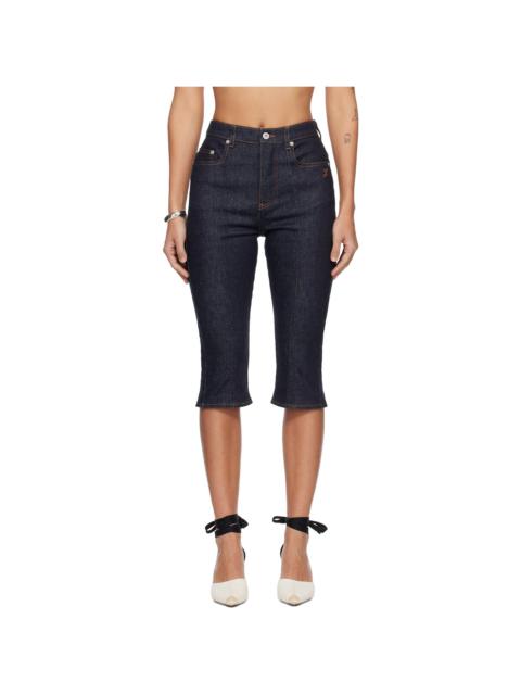 JACQUEMUS Navy 'The de-Nîmes denim capri' Jeans
