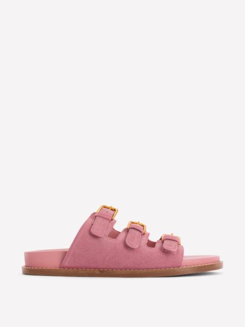 BODEN Triple Strap Footbed Sandal-Dusty Pink