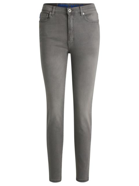 HUGO SKINNY-FIT JEANS IN DARK-GRAY STRETCH DENIM