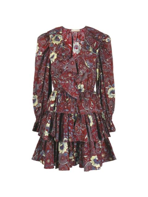 Lola floral-print mini dress