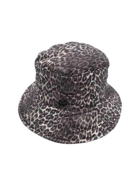 MAISON MICHEL leopard-print bucket hat