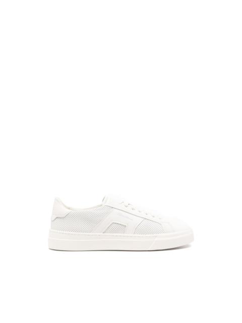 Santoni perforated lace-up sneakers