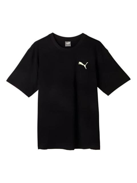 PUMA PUMA 그래픽 사진 인쇄 T 셔츠 '블랙' 631672-01