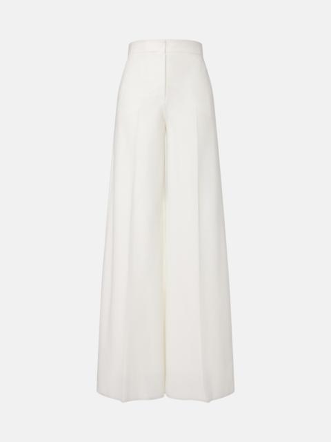 Max Mara Cotton piqué wide-leg pants