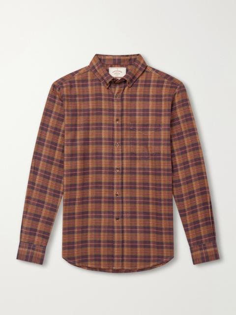 Portuguese Flannel Trigo Checked Brushed Cotton-Twill Shirt