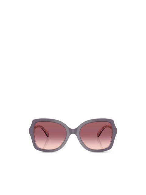 COACH tortoiseshell-effect butterfly-frame sunglasses