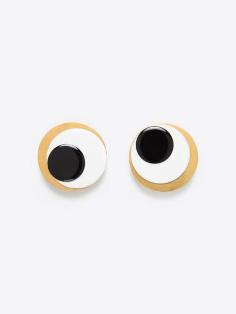 AREA ENAMEL EYE STUD EARRINGS