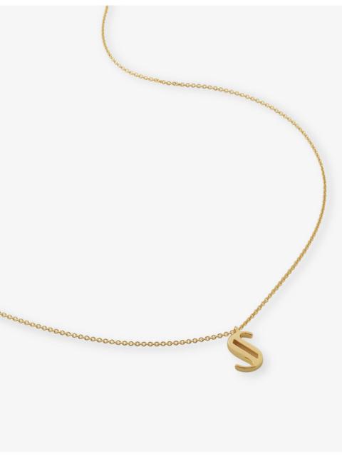 MONICA VINADER Initial S 18ct Gold-Vermeil Plated 925 Sterling Silver Necklace