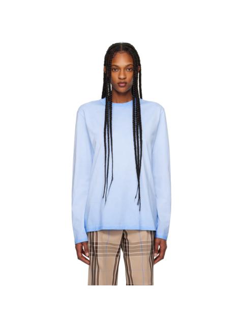MSGM Blue Faded Long Sleeve T-Shirt