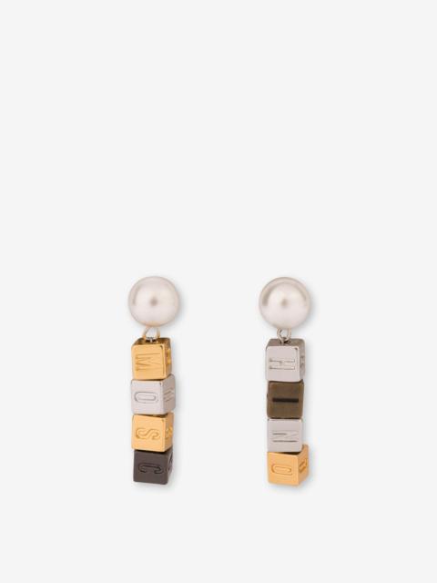 Moschino METAL DROP EARRINGS