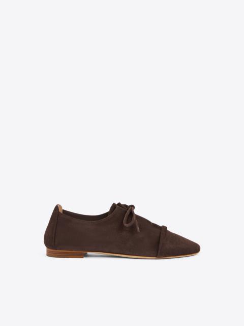 MALONE SOULIERS Jean Dark Brown Suede Flats