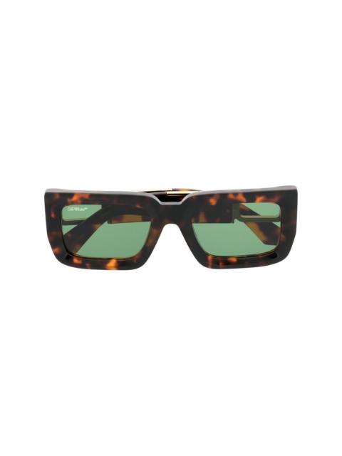 tortoiseshell square-frame sunglasses