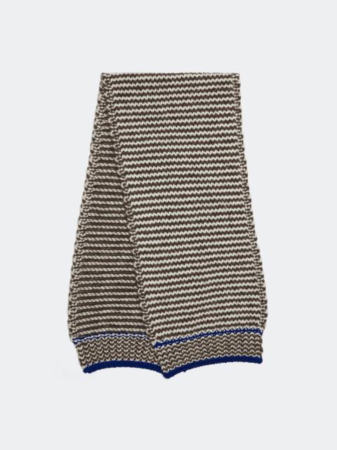 Bottega Veneta heavyweight wool scarf with zig-zag motif