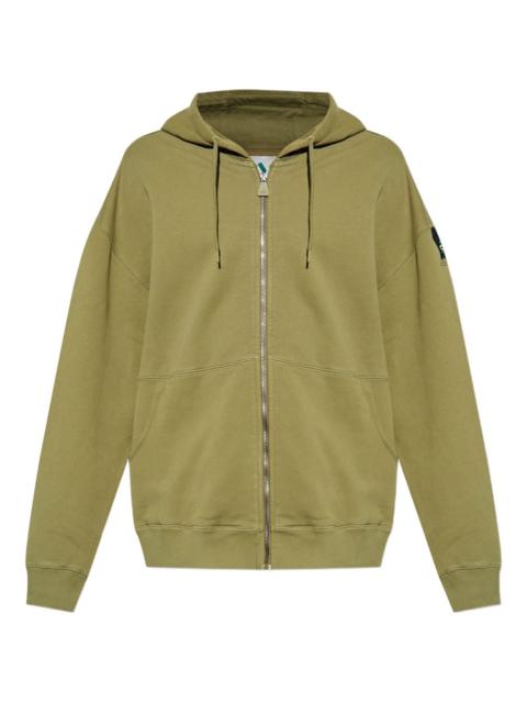 adidas logo-patch zip-up hoodie