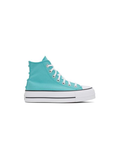 Converse Blue Chuck Taylor All Star Lift Platform Stars Sneakers