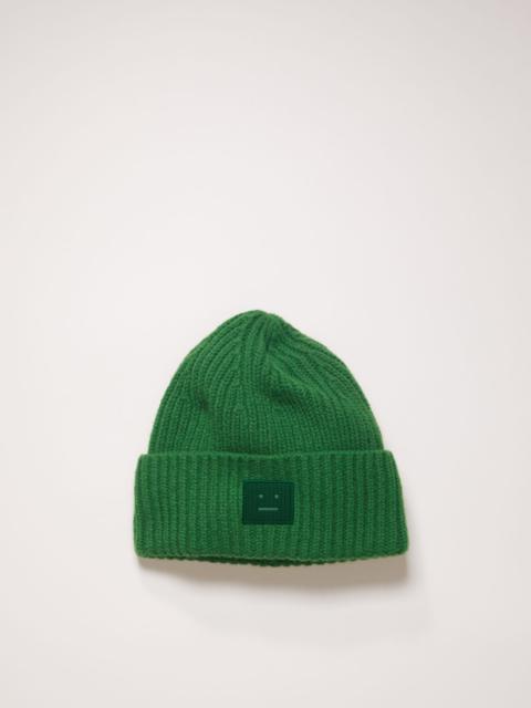 Acne Studios Rib knit beanie hat deep green