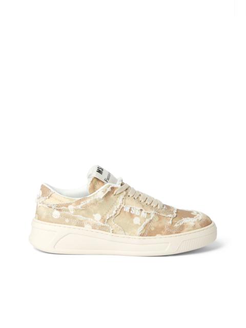Eco-friendly "FG-1" cotton canvas sneakers with tie-dye effect