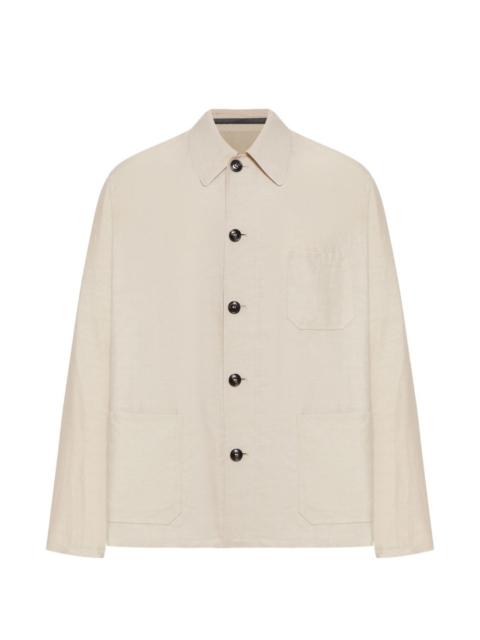 GIORGIO ARMANI buttoned chest-pocket overshirt