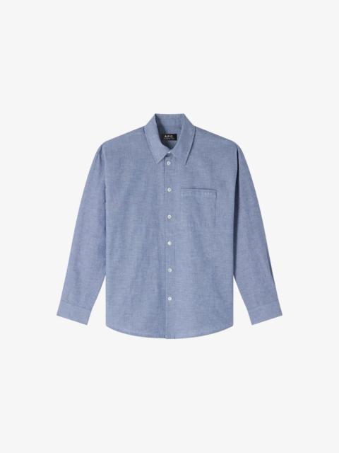A.P.C. EMBROIDERED BOYFRIEND SHIRT