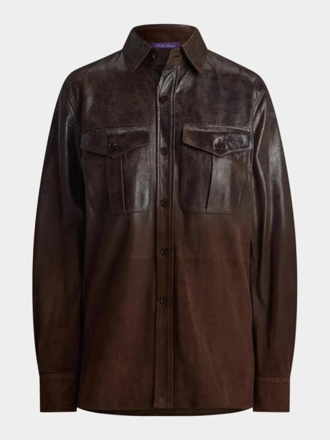 Ralph Lauren Landry Lamb-Suede Shirt