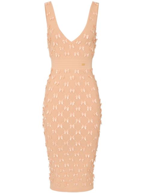ELISABETTA FRANCHI bow-embellished midi dress