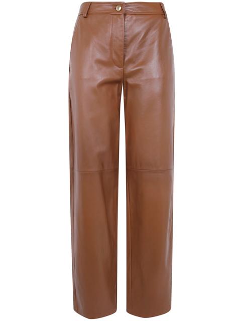 Max Mara Studio Pants Nappa Leather "Mst Legno"