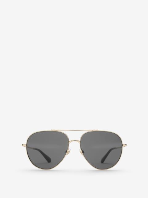 Burberry Metal Check Aviator Sunglasses