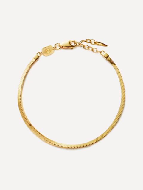 MISSOMA X Lucy Williams 18ct Gold-Plated Vermeil Silver Square Snake Chain Bracelet