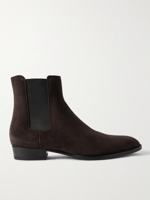 SAINT LAURENT Wyatt Suede Chelsea Boots