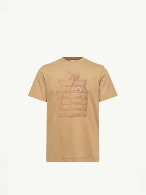 Moncler Down Jacket Print Cotton T-Shirt