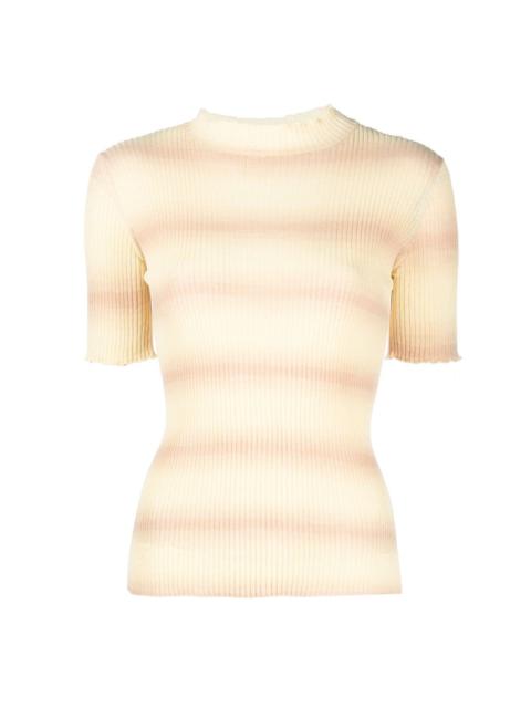 Victoire striped knitted top