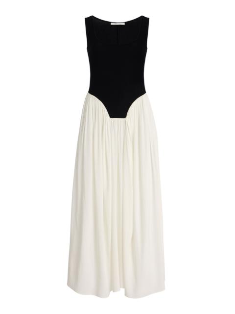BEVZA Exclusive Anna Bamboo-Silk Maxi Dress ivory