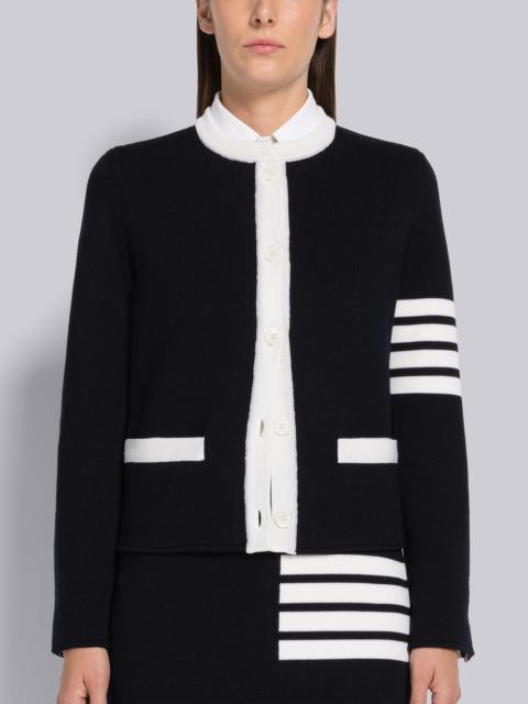 Thom Browne Double Face Merino 4-Bar Cardigan Jacket