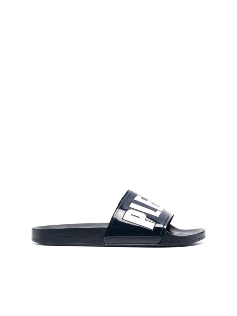 PHILIPP PLEIN two-tone logo-print slides