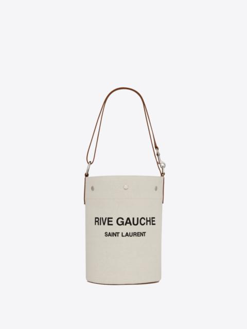 SAINT LAURENT rive gauche bucket bag in linen