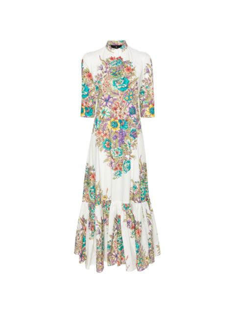 floral-print cotton maxi dress