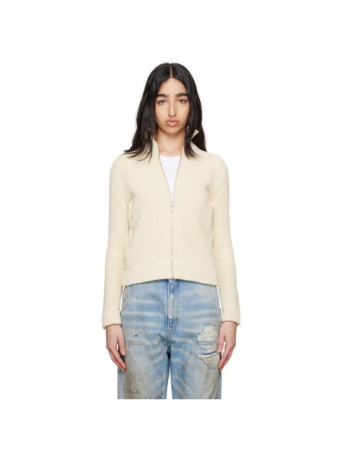 MM6 Maison Margiela Off-White Slitted Camionneur Track Jacket