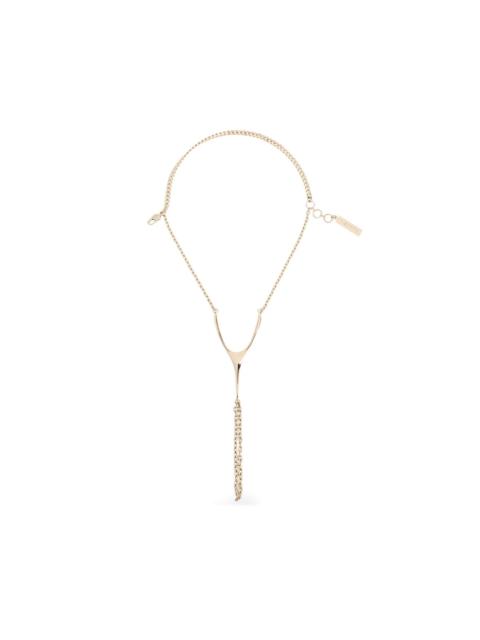 Alexander McQueen wishbone-plaque chain hand bracelet