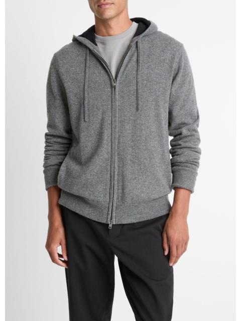 Cashmere Zip-Front Hoodie